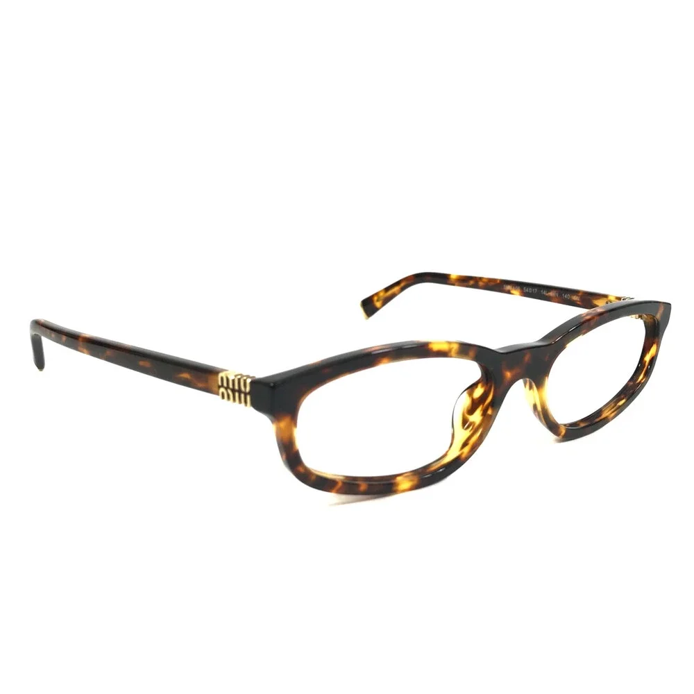 Miu Miu Eyeglasses Frames SMUA06 14L-08N Brown Havana Tortoise Gold 54-17-140